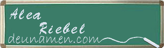 Alea Riebel Visitenkarte
